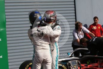 World © Octane Photographic Ltd. Formula 1 – Italian GP - Race. Mercedes AMG Petronas Motorsport AMG F1 W10 EQ Power+ - Valtteri Bottas and Lewis Hamilton. Autodromo Nazionale Monza, Monza, Italy. Sunday 8th September 2019.