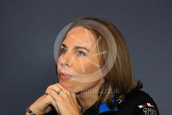 World © Octane Photographic Ltd. Formula 1 - Italian GP - Friday FIA Team Press Conference. Claire Williams - Deputy Team Principal of ROKiT Williams Racing. Autodromo Nazionale Monza, Monza, Italy. Friday 6th September 2019.