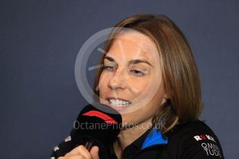 World © Octane Photographic Ltd. Formula 1 - Italian GP - Friday FIA Team Press Conference. Claire Williams - Deputy Team Principal of ROKiT Williams Racing. Autodromo Nazionale Monza, Monza, Italy. Friday 6th September 2019.