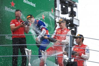 World © Octane Photographic Ltd. Formula 3 – Italian GP - Race 1. Robert Shwartzman - PREMA Racing, Marcus Armstrong - PREMA Racing and Jehan Daruvala - PREMA Racing. Autodromo Nazionale Monza, Monza, Italy. Saturday 7th September 2019.