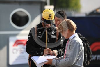 World © Octane Photographic Ltd. Formula 1 – Italian GP - Paddock. Renault Sport F1 Team RS19 – Daniel Ricciardo. Autodromo Nazionale Monza, Monza, Italy. Saturday 7th September 2019.