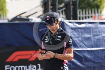 World © Octane Photographic Ltd. Formula 1 – Italian GP - Paddock. SportPesa Racing Point RP19 – Lance Stroll. Autodromo Nazionale Monza, Monza, Italy. Saturday 7th September 2019.