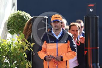 World © Octane Photographic Ltd. Formula 1 – Italian GP - Paddock. McLaren MCL34 – Carlos Sainz. Autodromo Nazionale Monza, Monza, Italy. Sunday 8th September 2019.