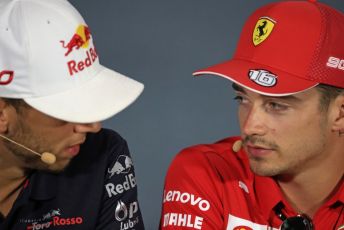 World © Octane Photographic Ltd. Formula 1 – Italian GP. FIA Drivers Press Conference. Scuderia Toro Rosso - Pierre Gasly and Scuderia Ferrari – Charles Leclerc. Autodromo Nazionale Monza, Monza, Italy. Thursday 4th September 2019.