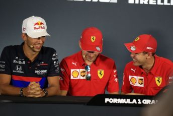 World © Octane Photographic Ltd. Formula 1 – Italian GP. FIA Drivers Press Conference. Scuderia Toro Rosso - Pierre Gasly, Scuderia Ferrari – Charles Leclerc and Sebastian Vettel. Autodromo Nazionale Monza, Monza, Italy. Thursday 4th September 2019.