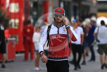 World © Octane Photographic Ltd. Formula 1 – Italian GP - Paddock. Alfa Romeo Racing C38 – Antonio Giovinazzi. Autodromo Nazionale Monza, Monza, Italy. Thursday 4th September 2019.