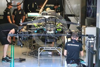 World © Octane Photographic Ltd. Formula 1 – Italian GP - Pit Lane. Mercedes AMG Petronas Motorsport AMG F1 W10 EQ Power+. Autodromo Nazionale Monza, Monza, Italy. Thursday 4th September 2019.