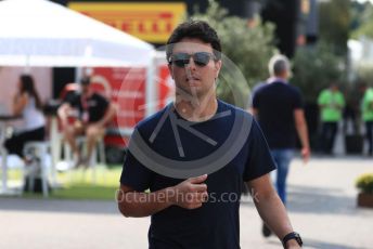 World © Octane Photographic Ltd. Formula 1 – Italian GP - Paddock. SportPesa Racing Point RP19 - Sergio Perez. Autodromo Nazionale Monza, Monza, Italy. Thursday 4th September 2019.