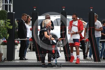 World © Octane Photographic Ltd. Formula 1 – Italian GP - Paddock. Mercedes AMG Petronas Motorsport AMG F1 W10 EQ Power+ - Lewis Hamilton. Autodromo Nazionale Monza, Monza, Italy. Thursday 4th September 2019.