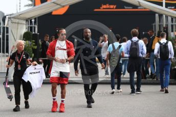 World © Octane Photographic Ltd. Formula 1 – Italian GP - Paddock. Mercedes AMG Petronas Motorsport AMG F1 W10 EQ Power+ - Lewis Hamilton. Autodromo Nazionale Monza, Monza, Italy. Thursday 4th September 2019.