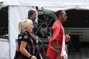 World © Octane Photographic Ltd. Formula 1 – Italian GP - Paddock. Mercedes AMG Petronas Motorsport AMG F1 W10 EQ Power+ - Lewis Hamilton. Autodromo Nazionale Monza, Monza, Italy. Thursday 4th September 2019.