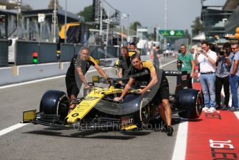 World © Octane Photographic Ltd. Formula 1 – Italian GP - Pit Lane. Renault Sport F1 Team RS19 – Nico Hulkenberg. Autodromo Nazionale Monza, Monza, Italy. Thursday 4th September 2019.