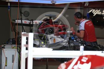 World © Octane Photographic Ltd. Formula 1 – Italian GP - Pit lane. Alfa Romeo Racing C38. Autodromo Nazionale Monza, Monza, Italy. Thursday 4th September 2019.