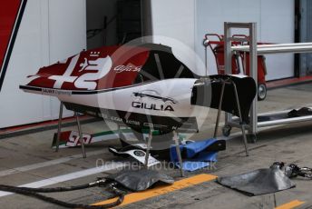 World © Octane Photographic Ltd. Formula 1 – Italian GP - Pit lane. Alfa Romeo Racing C38. Autodromo Nazionale Monza, Monza, Italy. Thursday 4th September 2019.