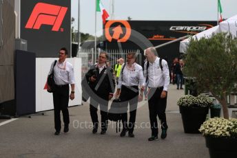 World © Octane Photographic Ltd. Formula 1 - Italian GP - Paddock. Andy Cowell - Managing Director of Mercedes AMG High Performance Powertrains and Ron Meadows - Mercedes AMG F1 Team Manager. Autodromo Nazionale Monza, Monza, Italy. Friday 6th September 2019.