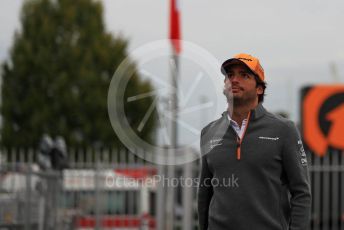 World © Octane Photographic Ltd. Formula 1 – Italian GP - Paddock. McLaren MCL34 – Carlos Sainz. Autodromo Nazionale Monza, Monza, Italy. Friday 6th September 2019.