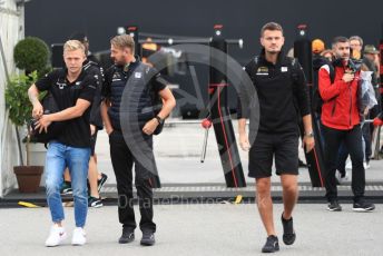 World © Octane Photographic Ltd. Formula 1 – Italian GP - Paddock. Rich Energy Haas F1 Team VF19 – Kevin Magnussen. Autodromo Nazionale Monza, Monza, Italy. Friday 6th September 2019.