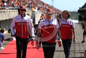 World © Octane Photographic Ltd. Formula 1 – Japanese GP - Drivers’ Parade. Alfa Romeo Racing C38 – Kimi Raikkonen and Antonio Giovinazzi. Suzuka Circuit, Suzuka, Japan. Sunday 13th October 2019.