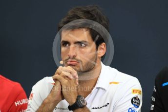 World © Octane Photographic Ltd. Formula 1 – Japanese GP - FIA Drivers Press Conference. McLaren – Carlos Sainz. Suzuka Circuit, Suzuka, Japan. Thursday 10th October 2019.
