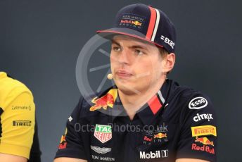 World © Octane Photographic Ltd. Formula 1 – Singapore GP. FIA Drivers Press Conference. Aston Martin Red Bull Racing – Max Verstappen. Suzuka Circuit, Suzuka, Japan. Thursday 10th October 2019.