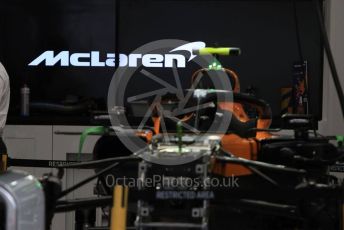 World © Octane Photographic Ltd. Formula 1 – Japanese GP - Evening teardown and Typhoon Hagibis preparations. McLaren. Suzuka Circuit, Suzuka, Japan. Friday 11th October 2019.