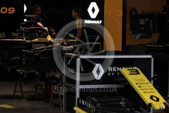World © Octane Photographic Ltd. Formula 1 – Japanese GP - Evening teardown and Typhoon Hagibis preparations. Renault Sport F1 Team RS19 – Daniel Ricciardo. Suzuka Circuit, Suzuka, Japan. Friday 11th October 2019.