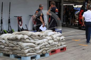 World © Octane Photographic Ltd. Formula 1 – Japanese GP - Evening teardown and Typhoon Hagibis preparations. Aston Martin Red Bull Racing RB15. Suzuka Circuit, Suzuka, Japan. Friday 11th October 2019.