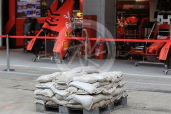 World © Octane Photographic Ltd. Formula 1 – Japanese GP - Evening teardown and Typhoon Hagibis preparations. Scuderia Ferrari. Suzuka Circuit, Suzuka, Japan. Friday 11th October 2019.