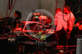 World © Octane Photographic Ltd. Formula 1 – Japanese GP - Evening teardown and Typhoon Hagibis preparations. Mercedes AMG Petronas Motorsport AMG F1 W10 EQ Power+ - Valtteri Bottas. Suzuka Circuit, Suzuka, Japan. Friday 11th October 2019.