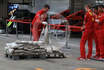 World © Octane Photographic Ltd. Formula 1 – Japanese GP - Evening teardown and Typhoon Hagibis preparations. Scuderia Ferrari. Suzuka Circuit, Suzuka, Japan. Friday 11th October 2019.