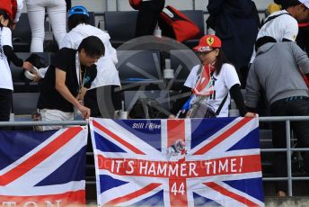 World © Octane Photographic Ltd. Formula 1 – Japanese GP - Paddock. Scuderia Fans in the grandstand. Suzuka Circuit, Suzuka, Japan. Thursday 10th October 2019.