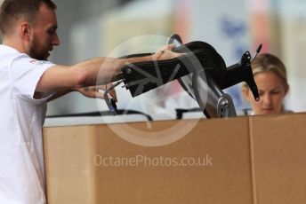 World © Octane Photographic Ltd. Formula 1 – Japanese GP - Paddock. McLaren unpacking new parts. Suzuka Circuit, Suzuka, Japan. Thursday 10th October 2019.