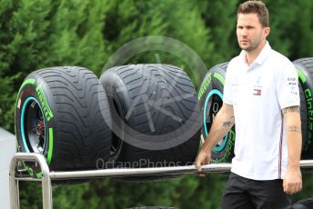 World © Octane Photographic Ltd. Formula 1 – Japanese GP - Paddock. Pirelli intermediate tyres. Suzuka Circuit, Suzuka, Japan. Thursday 10th October 2019.