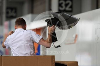 World © Octane Photographic Ltd. Formula 1 – Japanese GP - Paddock. McLaren unpacking new parts. Suzuka Circuit, Suzuka, Japan. Thursday 10th October 2019.