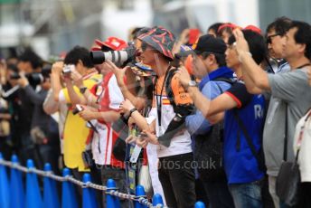 World © Octane Photographic Ltd. Formula 1 – Japanese GP - Paddock. Scuderia Fans in the Pitlane. Suzuka Circuit, Suzuka, Japan. Thursday 10th October 2019.