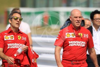 World © Octane Photographic Ltd. Formula 1 - Singapore GP - Paddock. Jock Clear – Chief Engineer - and Inaki Rueda - Chief Strategy OfficerScuderia Ferrari. Suzuka Circuit, Suzuka, Japan. Thursday 10th October 2019.