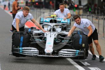 World © Octane Photographic Ltd. Formula 1 – Japanese GP - Parc Ferme. Mercedes AMG Petronas Motorsport AMG F1 W10 EQ Power+ - Valtteri Bottas. Suzuka Circuit, Suzuka, Japan. Thursday 10th October 2019.