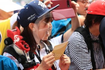 World © Octane Photographic Ltd. Formula 1 – Japanese GP - Paddock. Scuderia Fans in the Pitlane. Suzuka Circuit, Suzuka, Japan. Thursday 10th October 2019.