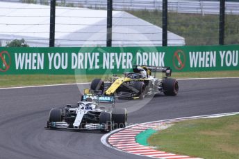 World © Octane Photographic Ltd. Formula 1 – Japanese GP - Practice 1. Mercedes AMG Petronas Motorsport AMG F1 W10 EQ Power+ - Valtteri Bottas and Renault Sport F1 Team RS19 – Daniel Ricciardo. Suzuka Circuit, Suzuka, Japan. Friday 11th October 2019.