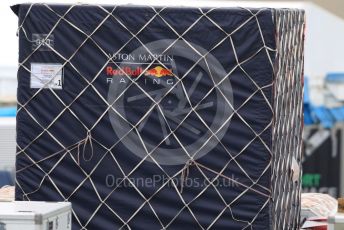 World © Octane Photographic Ltd. Formula 1 – Japanese GP - Practice 2. Aston Martin Red Bull Racing shipping container. Suzuka Circuit, Suzuka, Japan. Friday 11th October 2019.