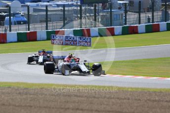 World © Octane Photographic Ltd. Formula 1 – Japanese GP - Qualifying. Alfa Romeo Racing C38 – Antonio Giovinazzi and Kimi Raikkonen. Suzuka Circuit, Suzuka, Japan. Sunday 13th October 2019.