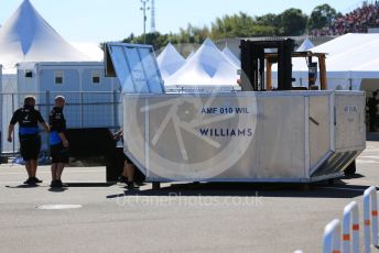 World © Octane Photographic Ltd. Formula 1 – Japanese GP - Qualifying. ROKiT Williams Racing FW 42 spares container being opened. Suzuka Circuit, Suzuka, Japan. Sunday 13th October 2019.