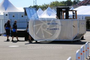 World © Octane Photographic Ltd. Formula 1 – Japanese GP - Qualifying. ROKiT Williams Racing FW 42 spares container being opened. Suzuka Circuit, Suzuka, Japan. Sunday 13th October 2019.