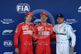 World © Octane Photographic Ltd. Formula 1 – Japanese GP - Qualifying. Scuderia Ferrari SF90 – Sebastian Vettel and Charles Leclerc and Mercedes AMG Petronas Motorsport AMG F1 W10 EQ Power+ - Valtteri Bottas. Suzuka Circuit, Suzuka, Japan. Sunday 13th October 2019.