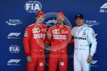 World © Octane Photographic Ltd. Formula 1 – Japanese GP - Qualifying. Scuderia Ferrari SF90 – Sebastian Vettel and Charles Leclerc and Mercedes AMG Petronas Motorsport AMG F1 W10 EQ Power+ - Valtteri Bottas. Suzuka Circuit, Suzuka, Japan. Sunday 13th October 2019.