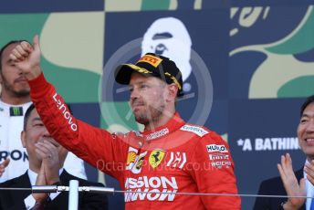 World © Octane Photographic Ltd. Formula 1 – Japanese GP - Podium. Scuderia Ferrari SF90 – Sebastian Vettel. Suzuka Circuit, Suzuka, Japan. Sunday 13th October 2019.