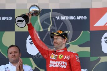 World © Octane Photographic Ltd. Formula 1 – Japanese GP - Podium. Scuderia Ferrari SF90 – Sebastian Vettel. Suzuka Circuit, Suzuka, Japan. Sunday 13th October 2019.