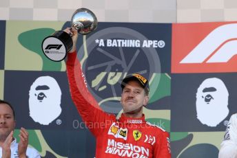 World © Octane Photographic Ltd. Formula 1 – Japanese GP - Podium. Scuderia Ferrari SF90 – Sebastian Vettel. Suzuka Circuit, Suzuka, Japan. Sunday 13th October 2019.