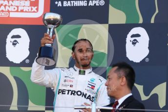 World © Octane Photographic Ltd. Formula 1 – Japanese GP - Podium. Mercedes AMG Petronas Motorsport AMG F1 W10 EQ Power+ - Lewis Hamilton. Suzuka Circuit, Suzuka, Japan. Sunday 13th October 2019.