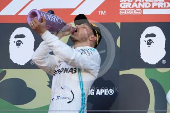 World © Octane Photographic Ltd. Formula 1 – Japanese GP - Podium. Mercedes AMG Petronas Motorsport AMG F1 W10 EQ Power+ - Valtteri Bottas. Suzuka Circuit, Suzuka, Japan. Sunday 13th October 2019.